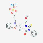 1-(2-hydroxyethyl)-3-phenyl-2-thioxo-5-[[3-[3-(sulphooxy)propyl]-3H-benzoxazol-2-ylidene]ethylidene]imidazolidin-4-one, monosodium salt
