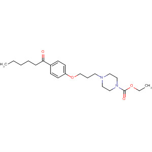 1-Piperazinecarboxylic acid, 4-[3-[4-(1-oxohexyl)phenoxy]propyl]-, ethylester