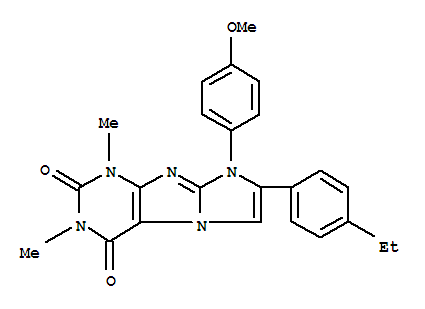 1H-Imidazo[2,1-f]purine-2,4(3H,8H)-dione,7-(4-ethylphenyl)-8-(4-methoxyphenyl)-1,3-dimethyl- (9CI)