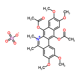 7,12-bis(acetyloxy)-2,3,9,10-tetramethoxy-5,6-dimethylbenzo[b]phenanthridinium perchlorate