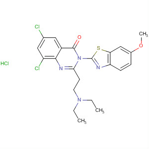 4(3H)-Quinazolinone,6,8-dichloro-2-[2-(diethylamino)ethyl]-3-(6-methoxy-2-benzothiazolyl)-,monohydrochloride
