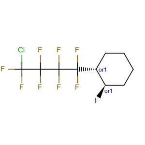 Cyclohexane, 1-(4-chloro-1,1,2,2,3,3,4,4-octafluorobutyl)-2-iodo-, trans- molecular structure