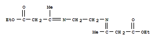 ethyl 3-({2-[(3-ethoxy-1-methyl-3-oxopropylidene)amino]ethyl}imino)butanoate molecular structure
