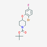 tert-butyl 4-(2-bromo-5-fluorophenoxy)piperidine-1-carboxylate molecular structure