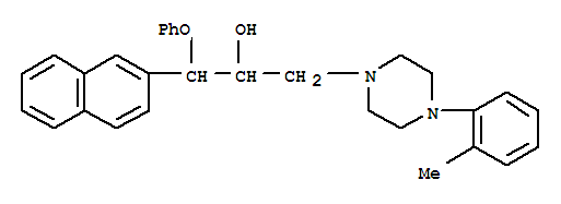 1-[4-(2-methylphenyl)piperazin-1-yl]-3-[2-(naphthalen-2-yl)phenoxy]propan-2-ol molecular structure