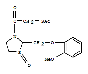 Ethanethioicacid, S-[2-[2-[(2-methoxyphenoxy)methyl]-3-thiazolidinyl]-2-oxoethyl] ester,S-oxide