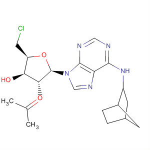 Adenosine,N-bicyclo[2.2.1]hept-2-yl-5'-chloro-5'-deoxy-2',3'-O-(1-methylethylidene)- molecular structure