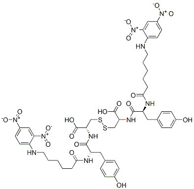 N,N-bis((epsilon-((2,4-dinitrophenyl)amino)caproyl)tyrosyl)cystine molecular structure