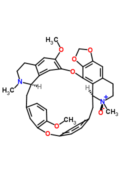 (13R,14S,27R)-22,33-dimethoxy-13,28-dimethyl-2,5,7,20-tetraoxa-13,28-diazaoctacyclo[25.6.2.2~16,19~.1~3,10~.1~21,25~.0~4,8~.0~14,39~.0~31,35~]nonatriaconta-1(33),3,8,10(39),16,18,21(36),22,24,31,34,37-dodecaene 13-oxide  molecular structure