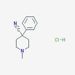 1-Methyl-4-phenylpiperidine-4-carbonitrile hydrochloride molecular structure