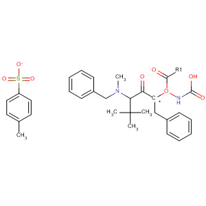 Carbamic acid,[3-[methyl(phenylmethyl)amino]-2-oxo-1-(phenylmethyl)propyl]-,1,1-dimethylethyl ester, (S)-, mono(4-methylbenzenesulfonate) molecular structure