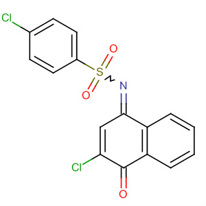 Benzenesulfonamide,4-chloro-N-(3-chloro-4-oxo-1(4H)-naphthalenylidene)- molecular structure