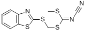 [(BENZO[D]THIAZOL-2-YLTHIO)METHYL] METHYLCYANOCARBONIMIDODITHIOATE molecular structure