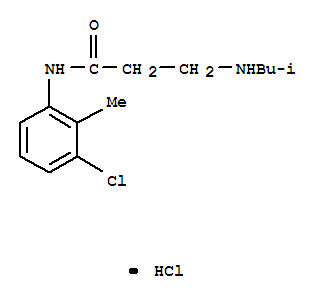 N-(3-chloro-2-methylphenyl)-N~3~-(2-methylpropyl)-beta-alaninamide hydrochloride molecular structure