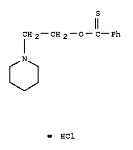 1-{2-[(phenylcarbothioyl)oxy]ethyl}piperidinium chloride molecular structure
