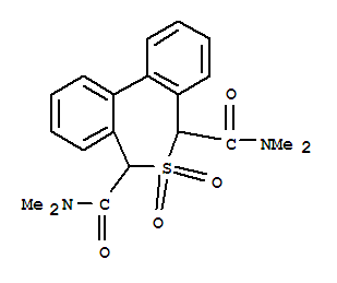 N,N,N',N'-tetramethyl-5,7-dihydrodibenzo[c,e]thiepine-5,7-dicarboxamide 6,6-dioxide molecular structure
