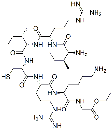 isoleucyl-arginyl-isoleucyl-cysteinyl-arginyl-lysyl-glycine ethyl ester molecular structure