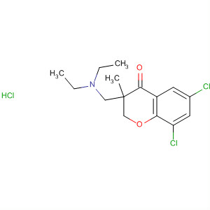 4H-1-Benzopyran-4-one,6,8-dichloro-3-[(diethylamino)methyl]-2,3-dihydro-3-methyl-,hydrochloride