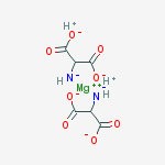 magnesium; (2S)-2-aminobutanedioate; hydron molecular structure