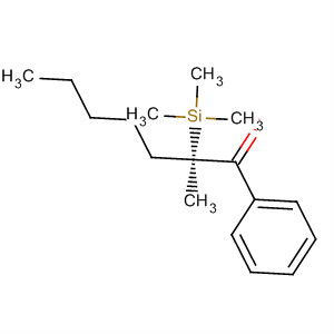 1-Heptanone, 2-methyl-1-phenyl-2-(trimethylsilyl)-, (R)- molecular structure