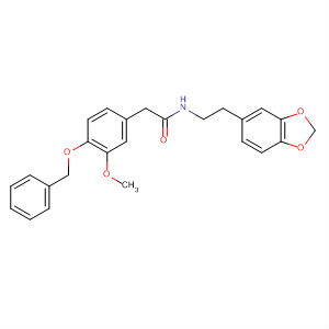 Benzeneacetamide,N-[2-(1,3-benzodioxol-5-yl)ethyl]-3-methoxy-4-(phenylmethoxy)- molecular structure