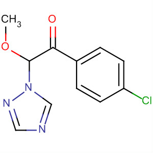 Ethanone, 1-(4-chlorophenyl)-2-methoxy-2-(1H-1,2,4-triazol-1-yl)- molecular structure
