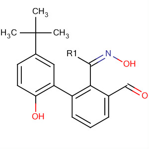 Methanone, 1-[5-(1,1-dimethylethyl)-2-hydroxyphenyl]phenyl-, oxime,(E)- molecular structure