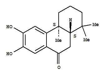 9(1H)-Phenanthrenone,2,3,4,4a,10,10a-hexahydro-6,7-dihydroxy-1,1,4a-trimethyl-, (4aS-trans)- molecular structure