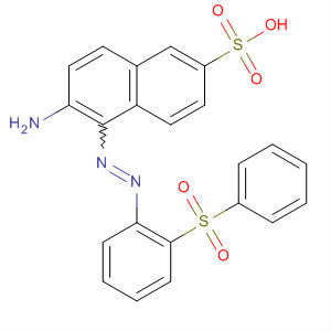 2-Naphthalenesulfonic acid, 6-amino-5-[[2-(phenylsulfonyl)phenyl]azo]- molecular structure