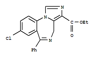 Ethyl8-chloro-6-phenyl-4H-benzo[f]imidazo[1,5-a][1,4]diazepine-3-carboxylate molecular structure