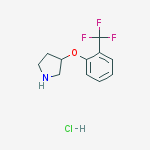 3-(2-(Trifluoromethyl)phenoxy)pyrrolidine hydrochloride molecular structure