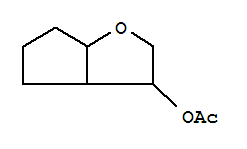 2H-CYCLOPENTA[B]FURAN-3-OL,HEXAHYDRO-,ACETATE,(3-A-,3ABETA-,6ABETA-)- molecular structure