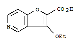 Furo[3,2-c]pyridine-2-carboxylicacid, 3-ethoxy- molecular structure