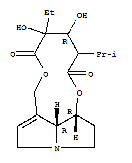 (4R,13aR,13bR)-5-ethyl-4,5-dihydroxy-3-(propan-2-yl)-4,5,8,10,12,13,13a,13b-octahydro-2H-[1,6]dioxacycloundecino[2,3,4-gh]pyrrolizine-2,6(3H)-dione molecular structure