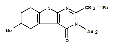 [1]benzothieno[2,3-d]pyrimidin-4(3H)-one, 3-amino-5,6,7,8-tetrahydro-6-methyl-2-(phenylmethyl)-