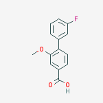 4-(3-fluorophenyl)-3-methoxybenzoic Acid molecular structure