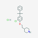 4-[2-[2-chloro-4-(2-phenylpropan-2-yl)phenoxy]ethyl]piperidine;hydrochloride