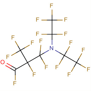 Propanoyl fluoride,2-[[bis(pentafluoroethyl)amino]difluoromethyl]-2,3,3,3-tetrafluoro- molecular structure
