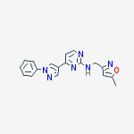 N-[(5-methyl-1,2-oxazol-3-yl)methyl]-4-(1-phenyl-1h-pyrazol-4-yl) -2-pyrimidinamine molecular structure