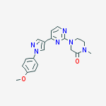4-{4-[1-(4-methoxyphenyl)-1h-pyrazol-4-yl]-2-pyrimidinyl}-1-methy L-2-piperazinone