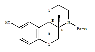 2H,5H-[1]Benzopyrano[4,3-b]-1,4-oxazin-9-ol,3,4,4a,10b-tetrahydro-4-propyl-, (4aR-trans)- molecular structure
