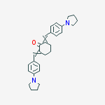 Cyclohexanone, 2,6-bis[[4-(1-pyrrolidinyl)phenyl]methylene]- molecular structure