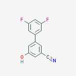 3-(3,5-difluorophenyl)-5-hydroxybenzonitrile molecular structure