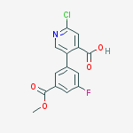 2-chloro-5-(3-fluoro-5-methoxycarbonylphenyl)pyridine-4-carboxylic Acid molecular structure