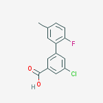 3-chloro-5-(2-fluoro-5-methylphenyl)benzoic Acid molecular structure