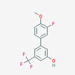 3-(3-fluoro-4-methoxyphenyl)-5-(trifluoromethyl)phenol molecular structure