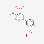 5-(4-fluoro-3-methoxycarbonylphenyl)-2-methoxypyridine-3-carboxylic Acid molecular structure