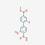 4-(2-fluoro-4-methoxycarbonylphenyl)-2-hydroxybenzoic Acid molecular structure