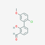 3-(2-chloro-5-methoxyphenyl)-2-hydroxybenzaldehyde molecular structure