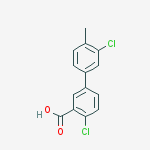 2-chloro-5-(3-chloro-4-methylphenyl)benzoic Acid molecular structure